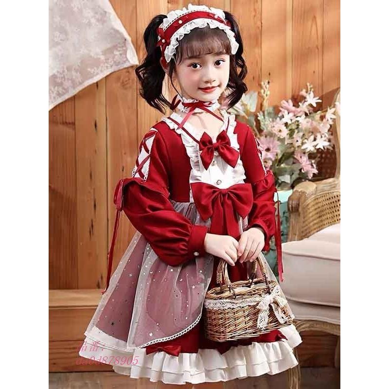 ワンピース ゴスロリ Aライン リボン 誕生日 衣装 キッズ コスチューム記念撮影 子供 Da0d8705 フィホーネ 通販 Yahoo ショッピング