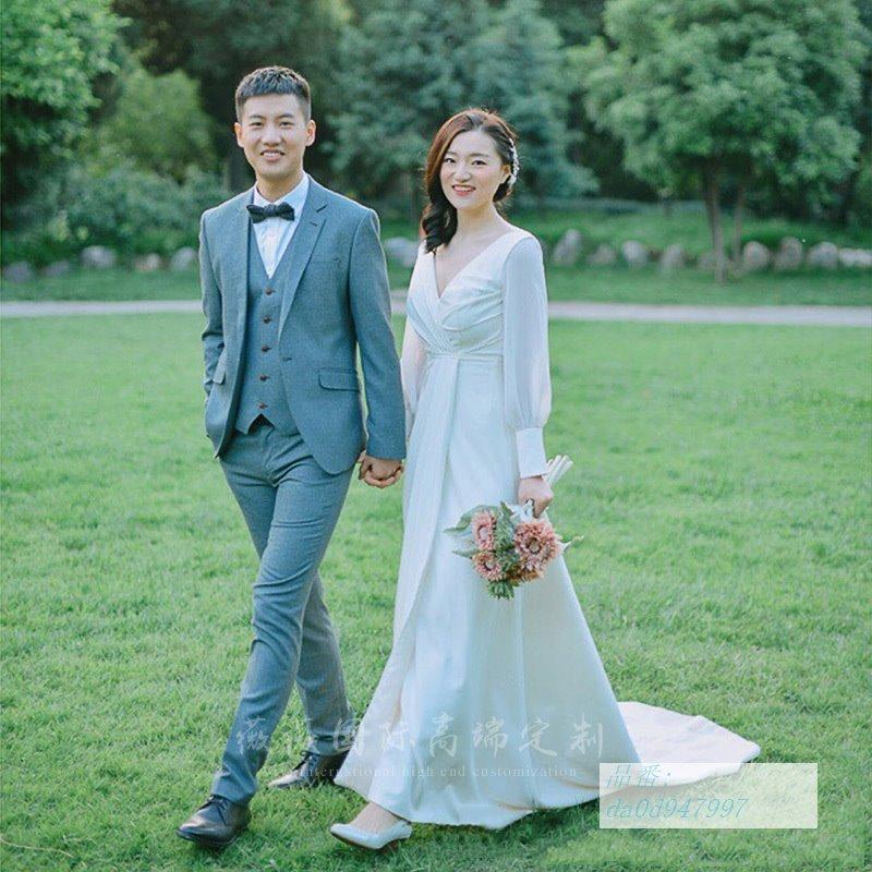 ウエディングドレス ロングドレス リゾートウェディング 前撮り 長袖 エンパイア トレーン ブライダル 成人禮 発表会 お呼ばれ 二次会 花嫁 ワンピース 成人式 Da0d フィホーネ 通販 Yahoo ショッピング