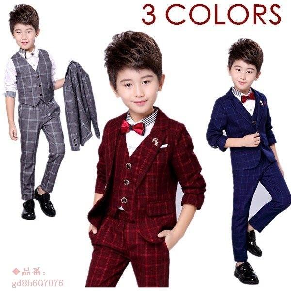 100cm 160cm卒業式 入学式 子供フォーマル 男の子 ズボン ジャケット フォーマルスーツ チェック柄 スーツ 蝶ネクタイ 七五三 タキシードキッズ Www Manica Co Mz