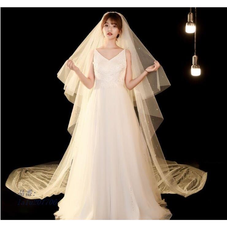 ウエディングベール ダウンベール ロングベール ダウンベールレース刺繍3 5 3ｍブライダル結婚式ベール花嫁披露宴ウェディング小物 二次会2枚送料無料 La1u7706 フィホーネ 通販 Yahoo ショッピング