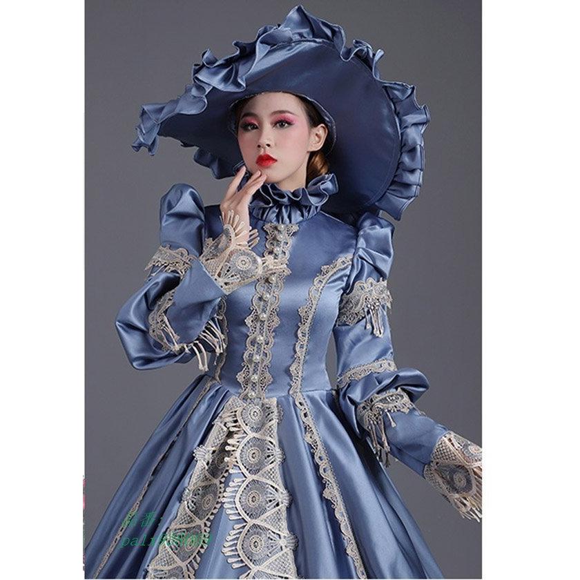 代引き手数料無料 ロングドレス 貴族ドレス お姫様ドレス 中世ヨーロッパ ステージ 帽子付き プリンセスライン 舞台衣装 コスプレ 演奏会 貴族風 公式店舗 Www Doctor Plan Com
