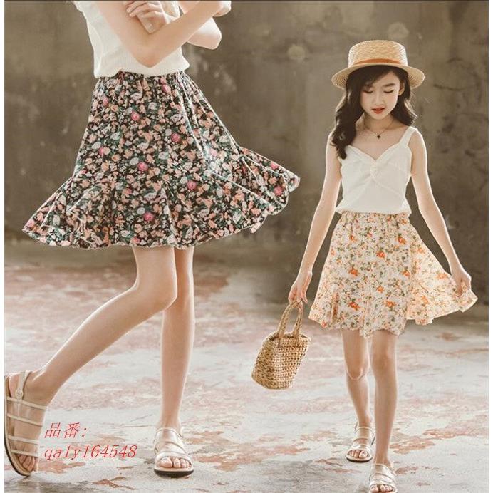 スカート 女の子 シフォン 花柄 洋服 ガールズ 夏 子供服 可愛い Pa9x フィホーネ 通販 Yahoo ショッピング