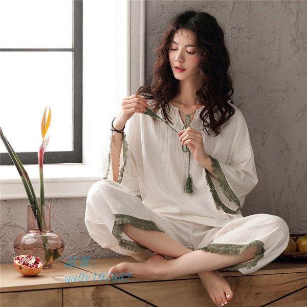 驚きの値段 パジャマ レディース 夏 きれいめ 綿 上下セット 無地 部屋着 ルームウェア ギフト 大人 可愛い 体型カバー プレゼント 寝巻き 豪華 Iniciatupyme Cl