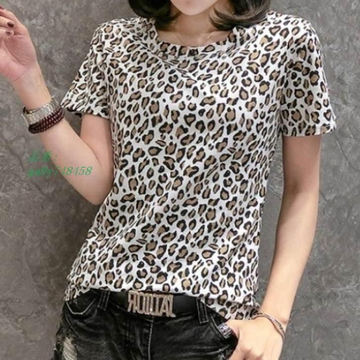 ヒョウ柄トップス レディース トップス フェミニン ヒョウ柄カットソー Tシャツ 大人可愛い 夏服 ヒョウ柄 豹柄 おしゃれ カットソー カラバリ Qa9y フィホーネ 通販 Yahoo ショッピング