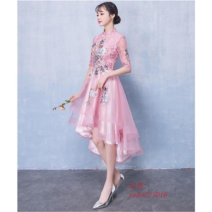 クリアランスバーゲン 期間限定開催 ドレス イブニングドレス ワンピース 小さいサイズ 女子会 謝恩会 パーティードレス フォーマル アオザイ 韓国風 刺繍 現金特価 Skylanceronline Com