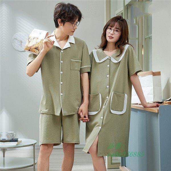 ペア パジャマ レディース 半袖 パジャマ ワンピース メンズ 韓国風 パジャマ 夏 ルームウェア 寝間着 カップル部屋着 パジャマ Ra0z3765 フィホーネ 通販 Yahoo ショッピング