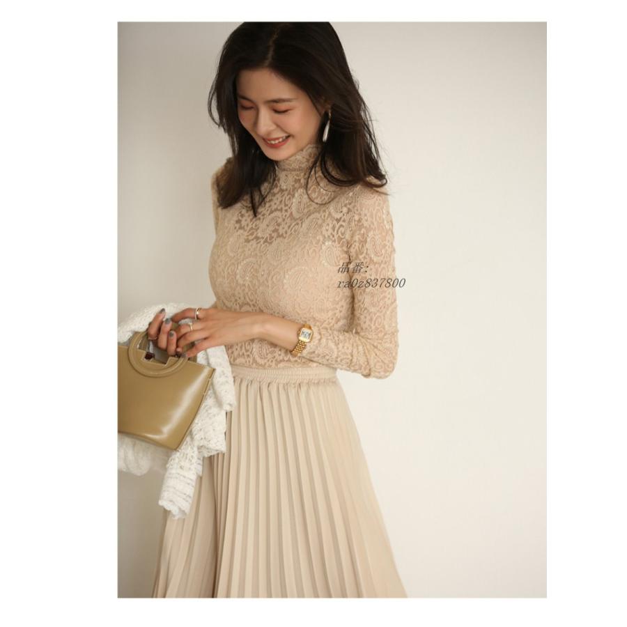 爆安プライス レースインナー 長袖 秋 冬 春 レディース インナーレース レース 総レース インナー ハイネック スタンドカラー モックネック 立ち襟 透 美しい Carlavista Com