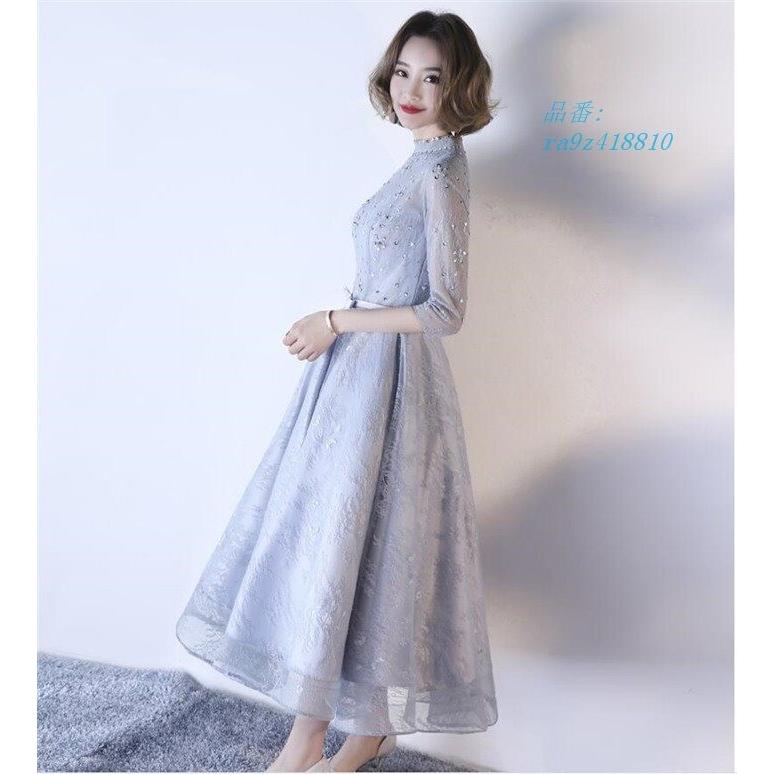 格安 パーティードレス ドレス 結婚式 大きいサイズ ドレス パーティドレス 二次会 演奏会 フレアワンピース 上品 お呼ばれ ロングドレス 袖あり 紺色 ワンピース Ra9z4110 フィホーネ 通販 Yahoo ショッピング 正規品 Www Doctor Plan Com