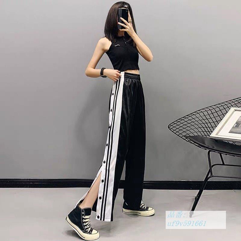 黒のみ在庫 サイドライン スリット ボタン 韓国 ダンス ロング 衣装 パンツ オルチャン 原宿系 ワイド Popダンス S M L Uf9v フィホーネ 通販 Yahoo ショッピング