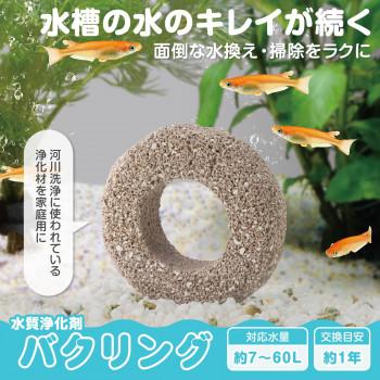 水質浄化材 バクリング 水替え不要 金魚鉢 メダカ 水槽 ろ過 金魚 水