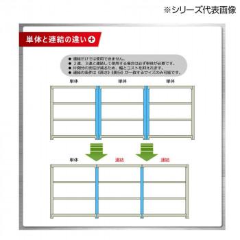 【メーカー直送品・代引不可】 中量ラック 耐荷重300kgタイプ 単体 間口900×奥行450×高さ1800mm 4段 ニューアイボリーの画像