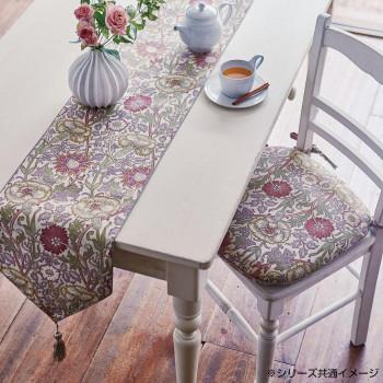 川島織物セルコン Morris Design Studio ピンクアンドローズ ダイニングシートクッション 45×43Vcm LN1718 P ピンクの画像
