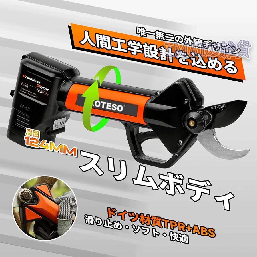 電動剪定バサミ テフロン非粘着性コーディング刃 16.8V コードレス 充電式剪定ばさみ 軽さ・スピード・切れ味の頂点機種 電動枝切り鋏 持ち運び便利 プロ剪定鋏 