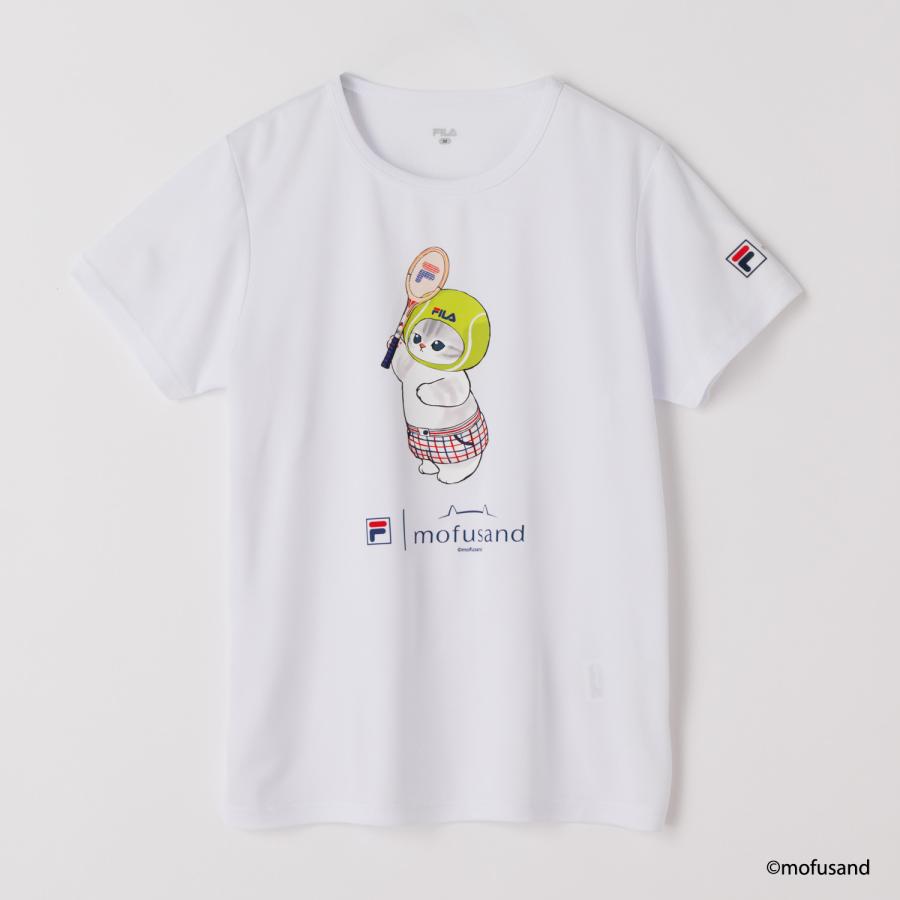 FILA（フィラ） CE6SAW821 mofusand Tennis ball cat S/S T-SHIRT LYL
