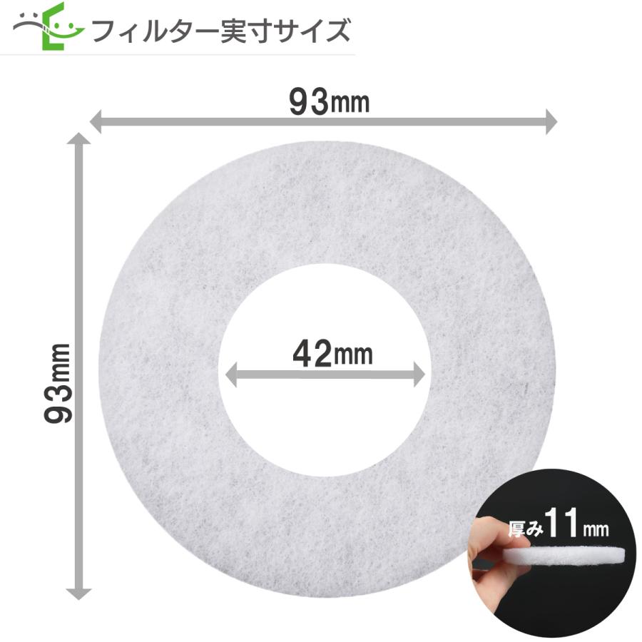 φ93 内径φ42（100枚）ナスタ（NASTA）キョーワナスタ KS-V2RFKS 対応品 換気口フィルター 給気口フィルター 24時間換気フィルター｜filcom｜02