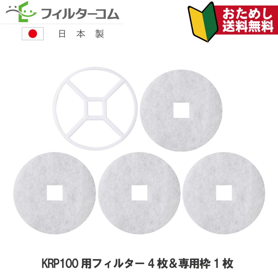 ユニックス(UNIX) KRP100用 押さえ枠1枚＆フィルター4枚セット 互換フィルター【お試しポスト投函便】｜filcom