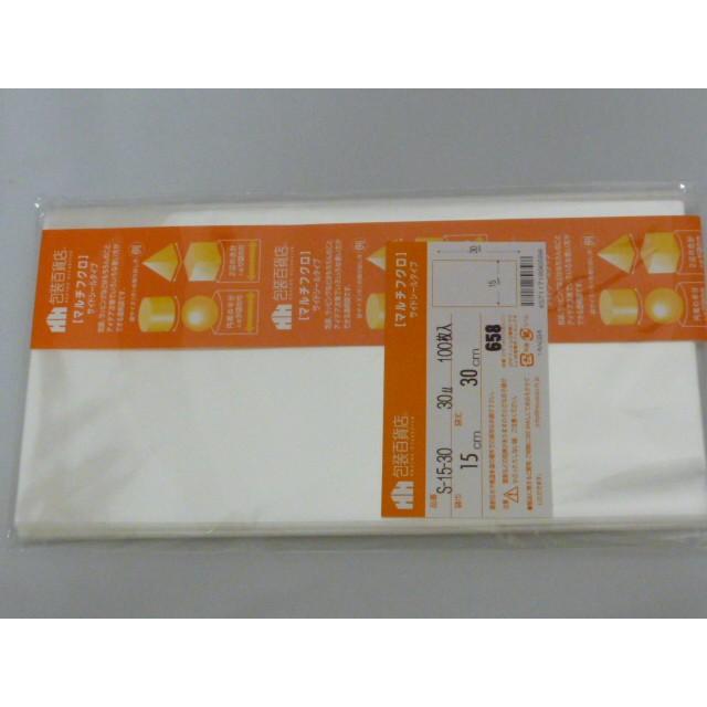 ☆送料無料☆　包装百貨店マルチフクロOPP袋テープなし　S-15-30（タオル用）　100枚/パック | 