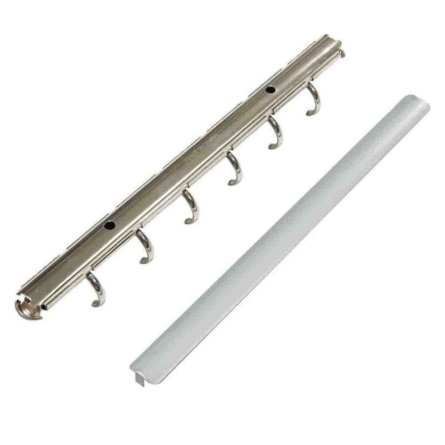 B7縦 手帳金具 N127-6-11R 長さ136mm  背幅10.5mm 背付きタイプ 6穴 鉄製 15本入の画像