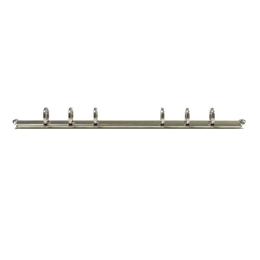 B6縦 手帳金具 N171-6-11R 長さ179mm  背幅10.5mm 背付きタイプ 6穴 鉄製 10本入の画像
