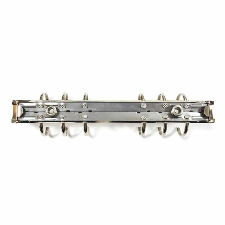B6縦 手帳金具 F171-6-25R 20本入 長さ179mm 背幅20mm 背なしタイプ 6穴 鉄製 ニッケルメッキ b6縦 リフィル対応 手帳金具 オリジナルシステム手帳 制作 パーツの画像