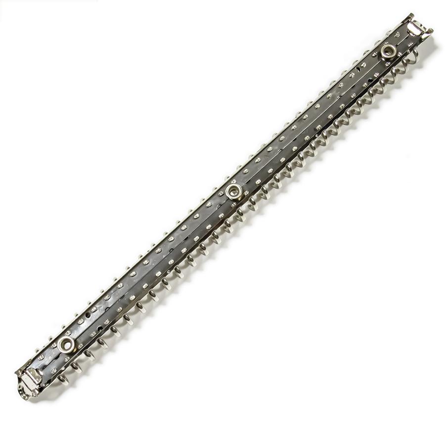 多穴式 バインダー金具 A4-30-16R 長さ312mm 背幅18.5mm 30穴 鉄製 20本入 シルバー ニッケルメッキ リングノート 留め金具別売の画像
