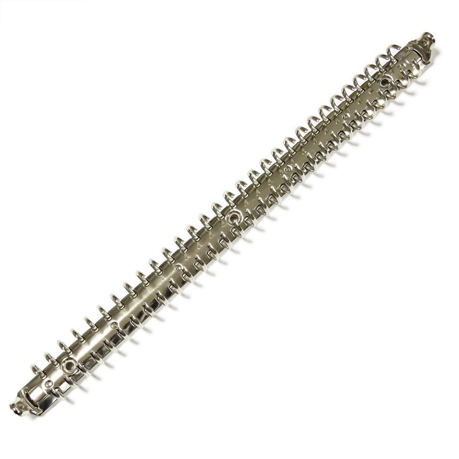 多穴式 バインダー金具 A4-30-16R 長さ312mm 背幅18.5mm 30穴 鉄製 20本入 シルバー ニッケルメッキ リングノート 留め金具別売の画像