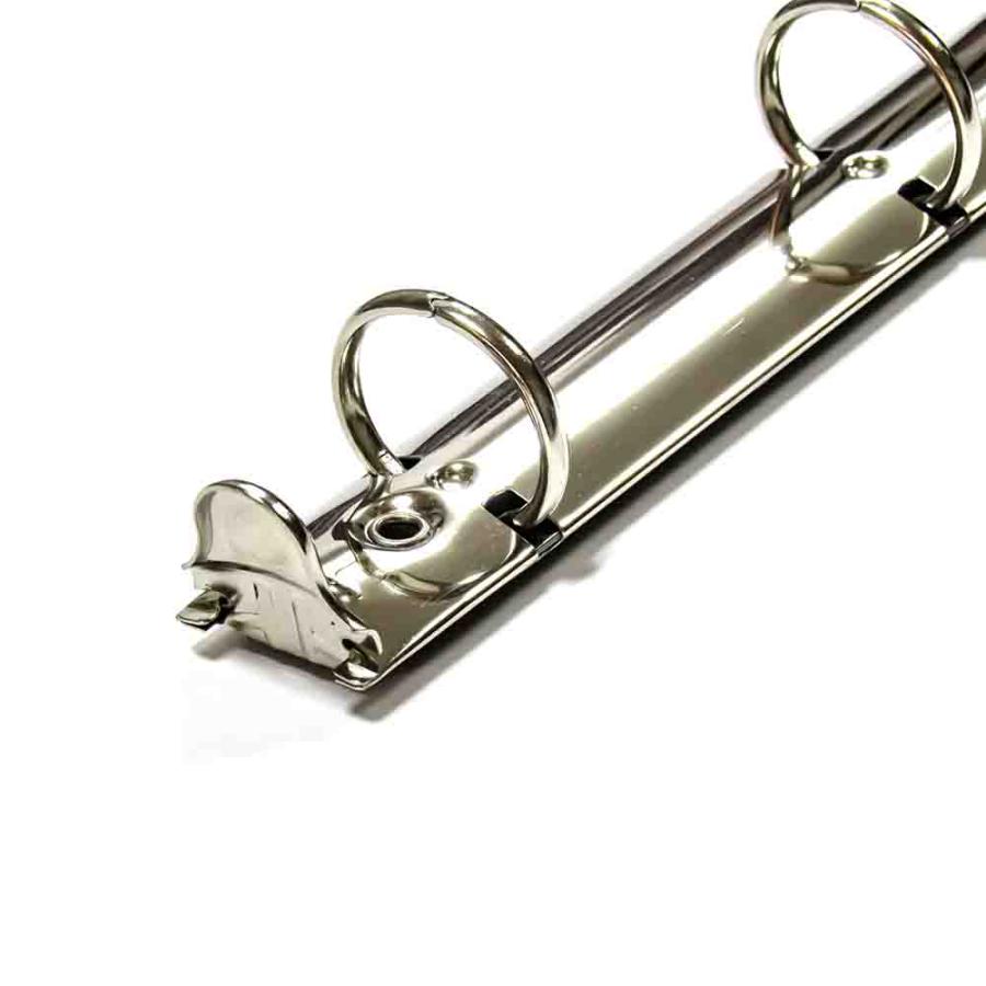 A4 リング バインダー金具 4穴 立テコ TRA4-4H-25R 10本入 長さ 307mm 背幅 26mm リング 内径 25mm 背無タイプ シルバー ニッケルメッキ 鉄 A4縦 穴間隔 80mm |  | 07