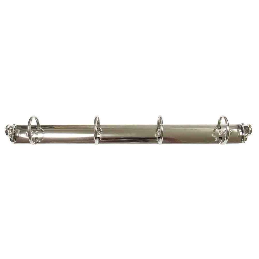 A4 リング バインダー金具 4穴 立テコ TRA4-4H-32R 15本入 長さ 309mm 背幅 26mm リング 内径 32mm 背無タイプ シルバー ニッケルメッキ 鉄 A4縦 穴間隔 80mmの画像
