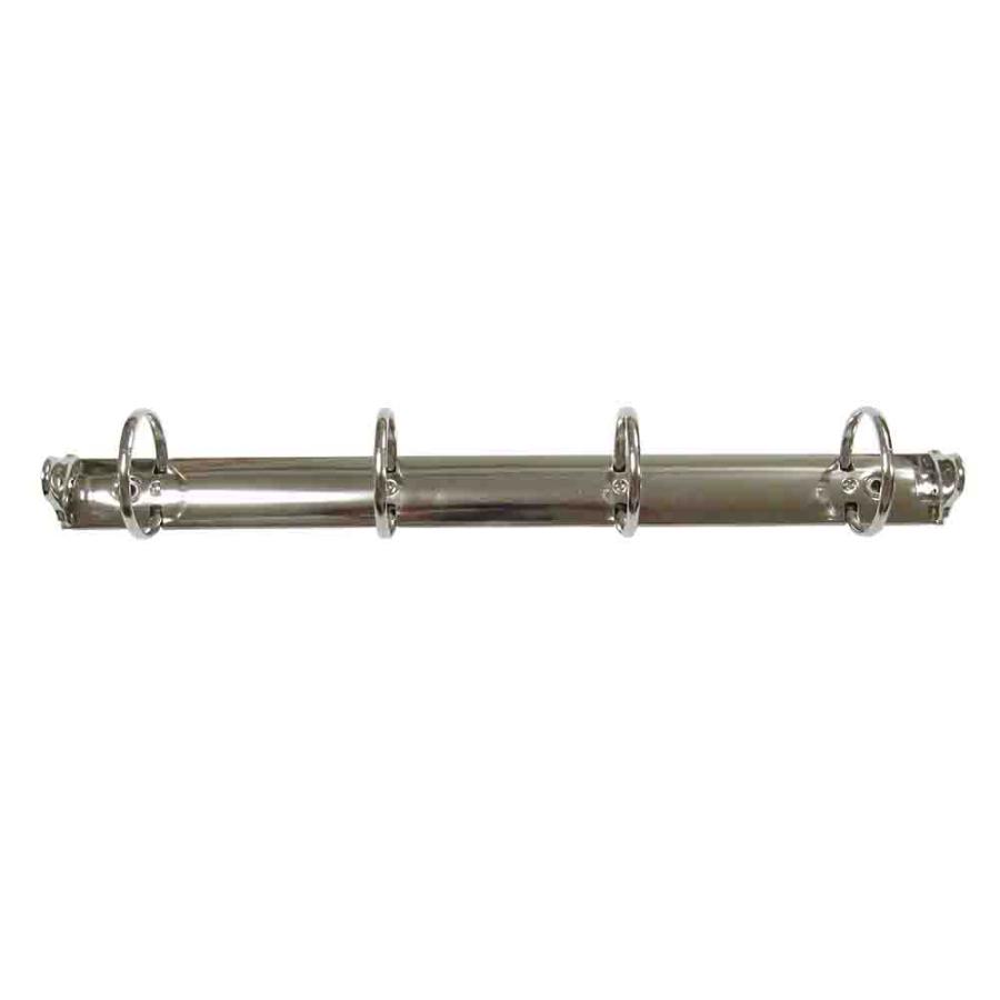 A4 リング バインダー金具 4穴 立テコ TRA4-4H-38R 15本入 長さ 309mm 背幅 26mm リング 内径 38mm 背なしタイプ シルバー ニッケルメッキ 鉄 A4縦 穴間隔 80mmの画像