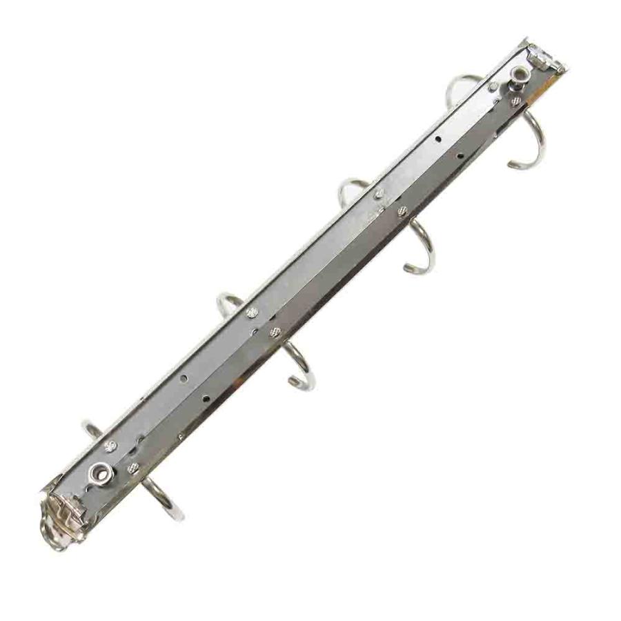 A4 リング バインダー金具 4穴 立テコ TRA4-4H-38R 15本入 長さ 309mm 背幅 26mm リング 内径 38mm 背なしタイプ シルバー ニッケルメッキ 鉄 A4縦 穴間隔 80mmの画像
