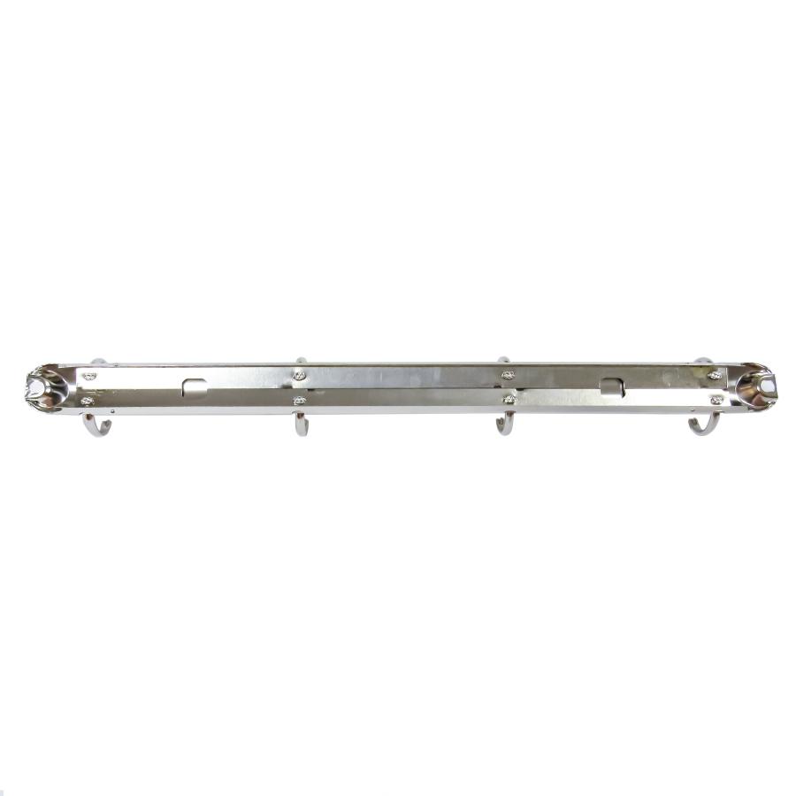 A4 リング バインダー金具 A4-4H-19R 15本入 長さ 287mm 背幅 20mm リング 内径 19.7mm 背なし テコ無タイプ 4穴 シルバー ニッケルメッキ 鉄 A4縦 穴間隔 80mmの画像