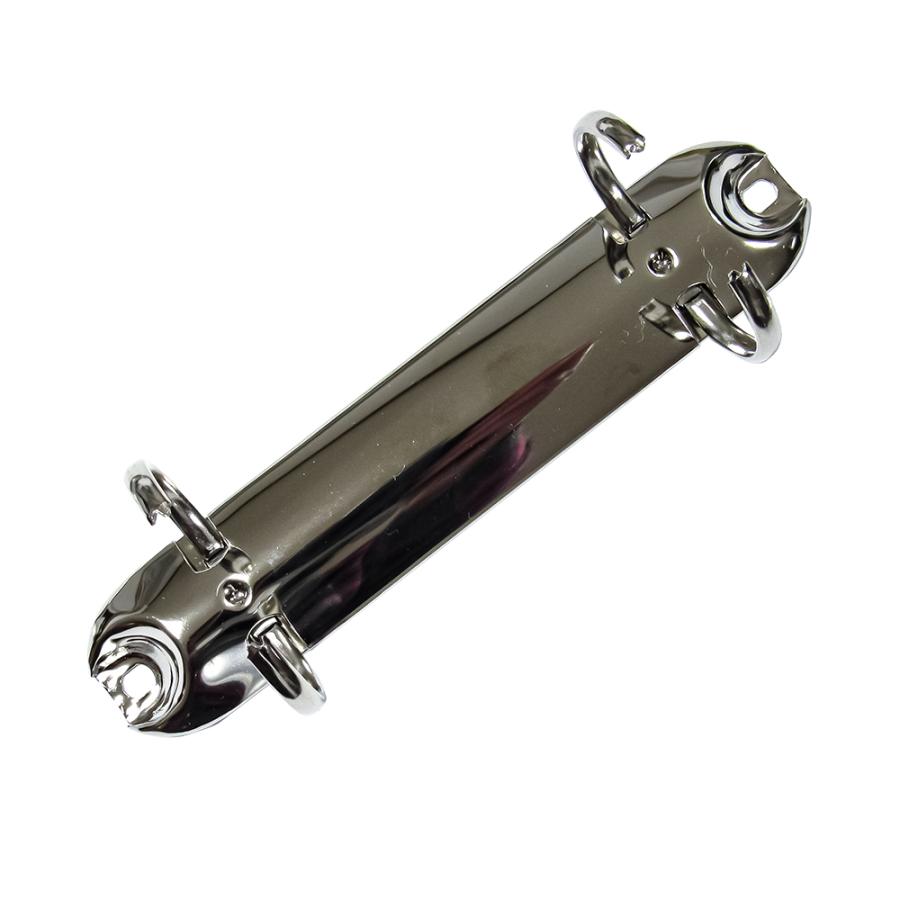B7縦ミニリング金具 PE133-02-25R(26) 長さ130mm 背幅26mm 2穴 鉄製 50本入の画像