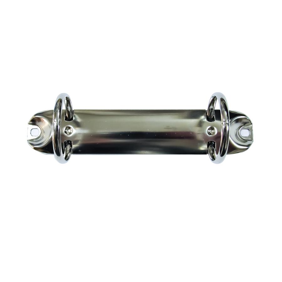 B7縦ミニリング金具 PE133-02-32R(26) 長さ130mm 背幅26mm 2穴 鉄製 50本入の画像