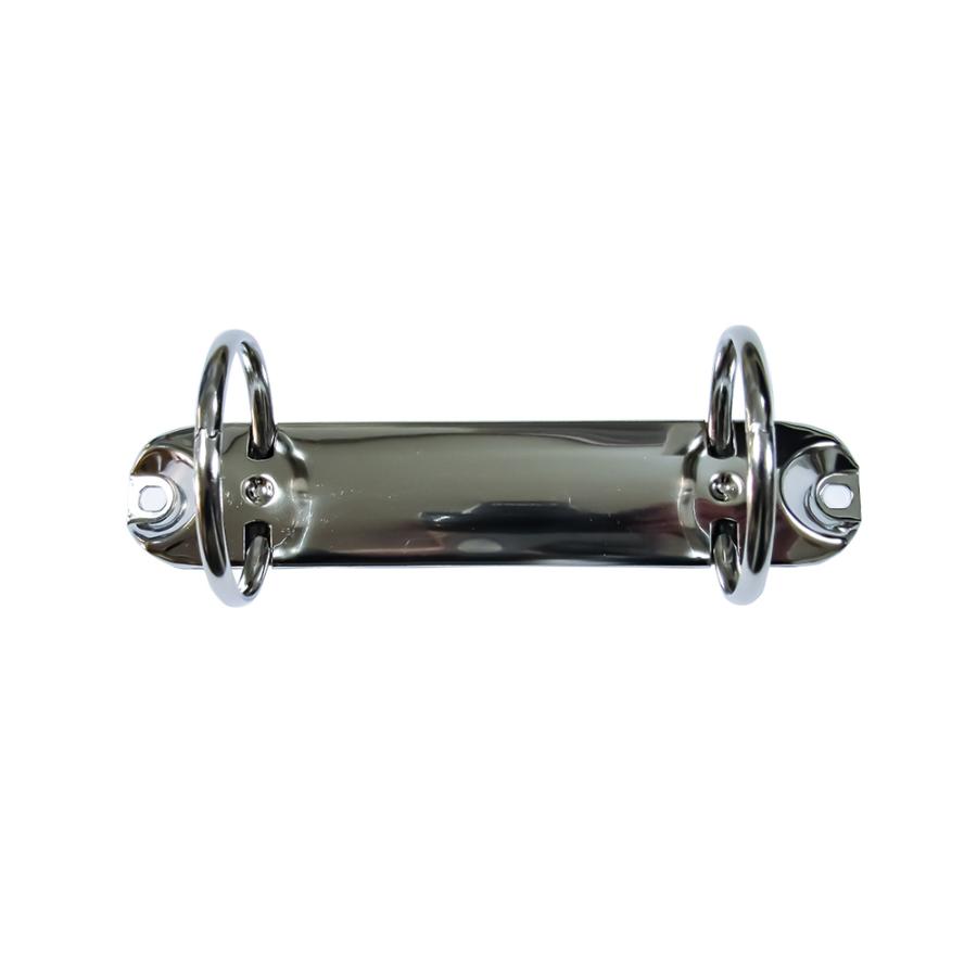B7縦ミニリング金具 PE133-02-38R(26) 長さ130mm 背幅26mm 2穴 鉄製 50本入の画像