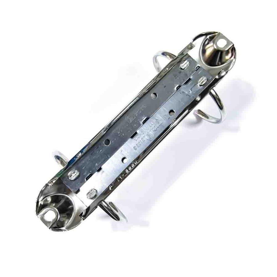 B7縦ミニリング金具 PE133-02-38R(26) 長さ130mm 背幅26mm 2穴 鉄製 50本入の画像