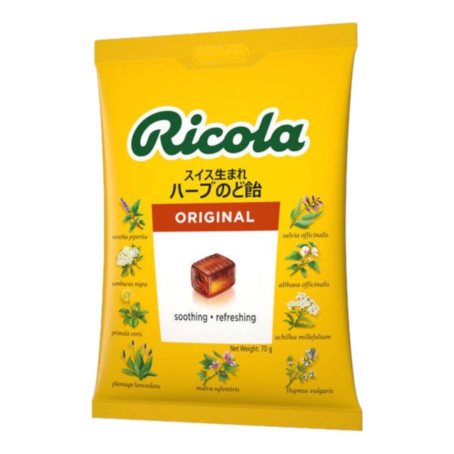 リコラ オリジナル ハーブキャンディー １袋７０ｇ４袋セット スイスハーブキャンディー 合成香料着色不使用｜filexshop｜02