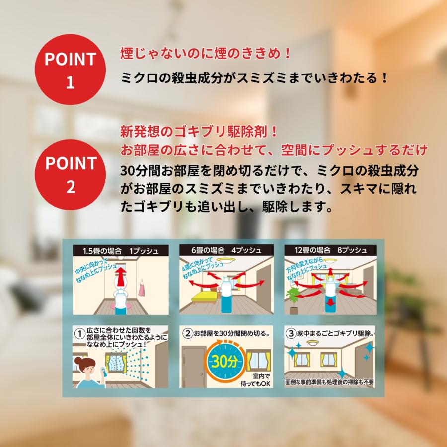 ムエンダー キンチョー ゴキブリ 80プッシュ 最大120畳 家中まるごと 