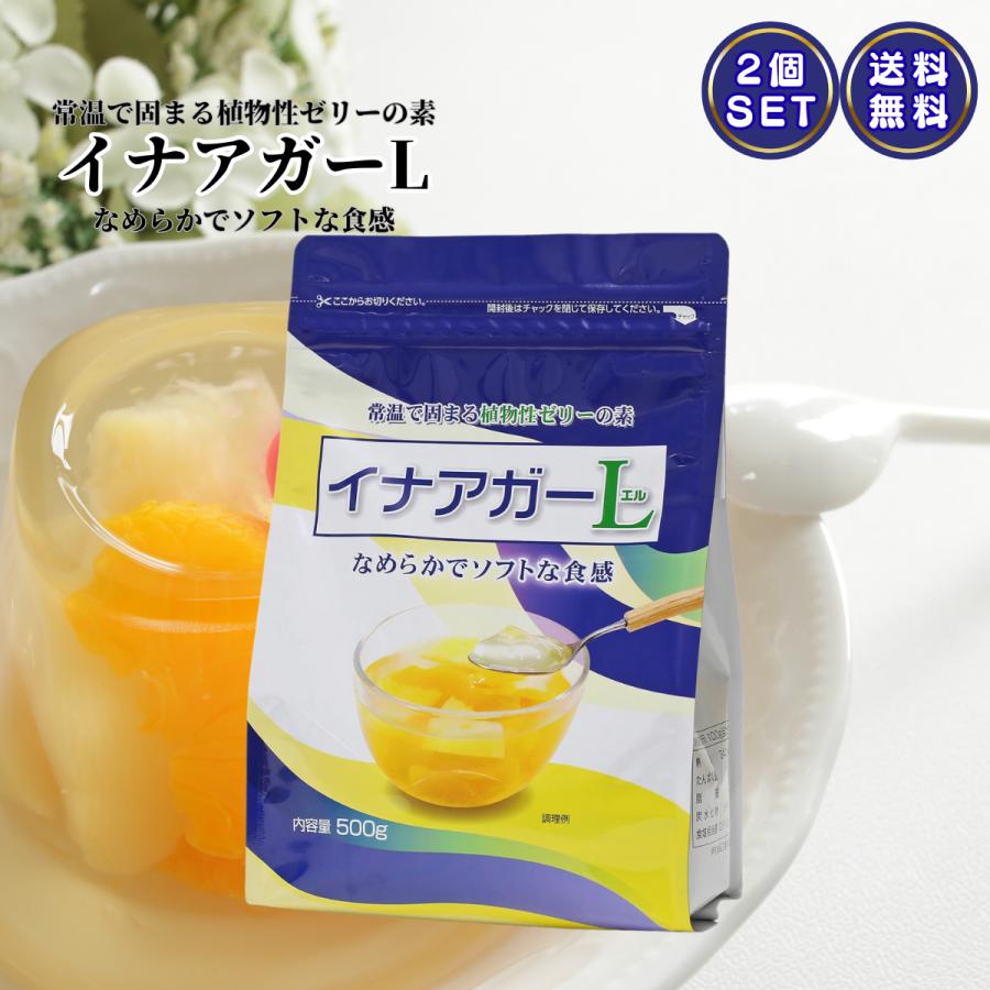 伊那食品 イナアガーL 500g×2個 かんてんぱぱ 寒天 粉末 業務用 製菓