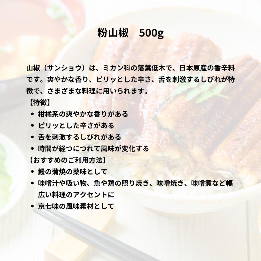 いし本食品工業 山椒粉末 粉山椒 青山椒さんしょう パウダー 500g 業務