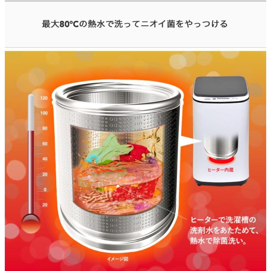 サンコー ニオイウォッシュ HTWATCNL 全自動 小型 熱水 洗濯機 熱水