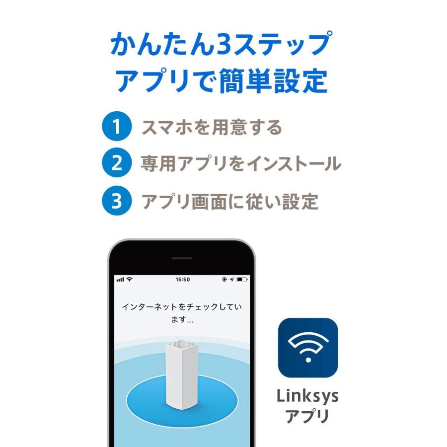miiko   ルーター WHW0303-JP VELOP LINKSYS WHW0303-JP メッシュ WiFi 無線LAN ルーター