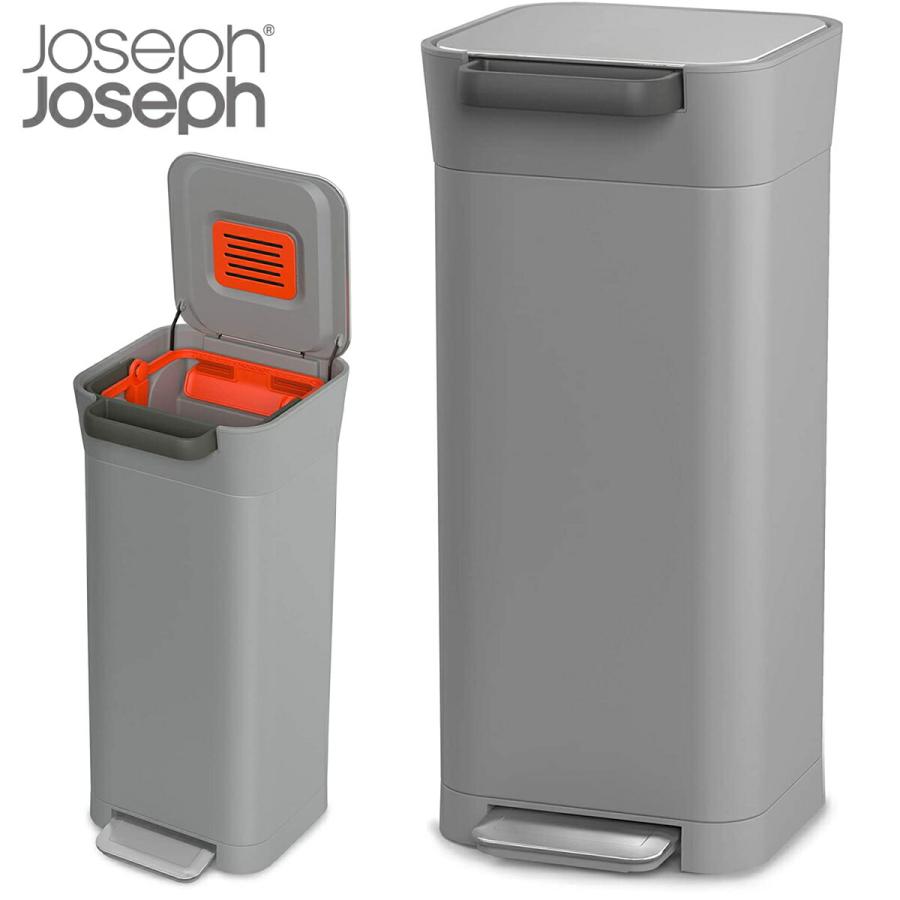 Joseph 30052 クラッシュボックス 20L ペブル 圧縮ごみ箱 ペダル
