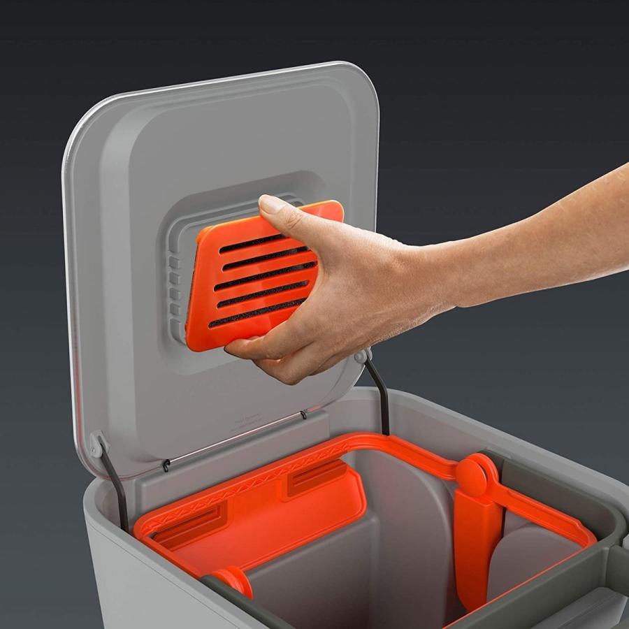 Joseph 30052 クラッシュボックス 20L ペブル 圧縮ごみ箱 ペダル