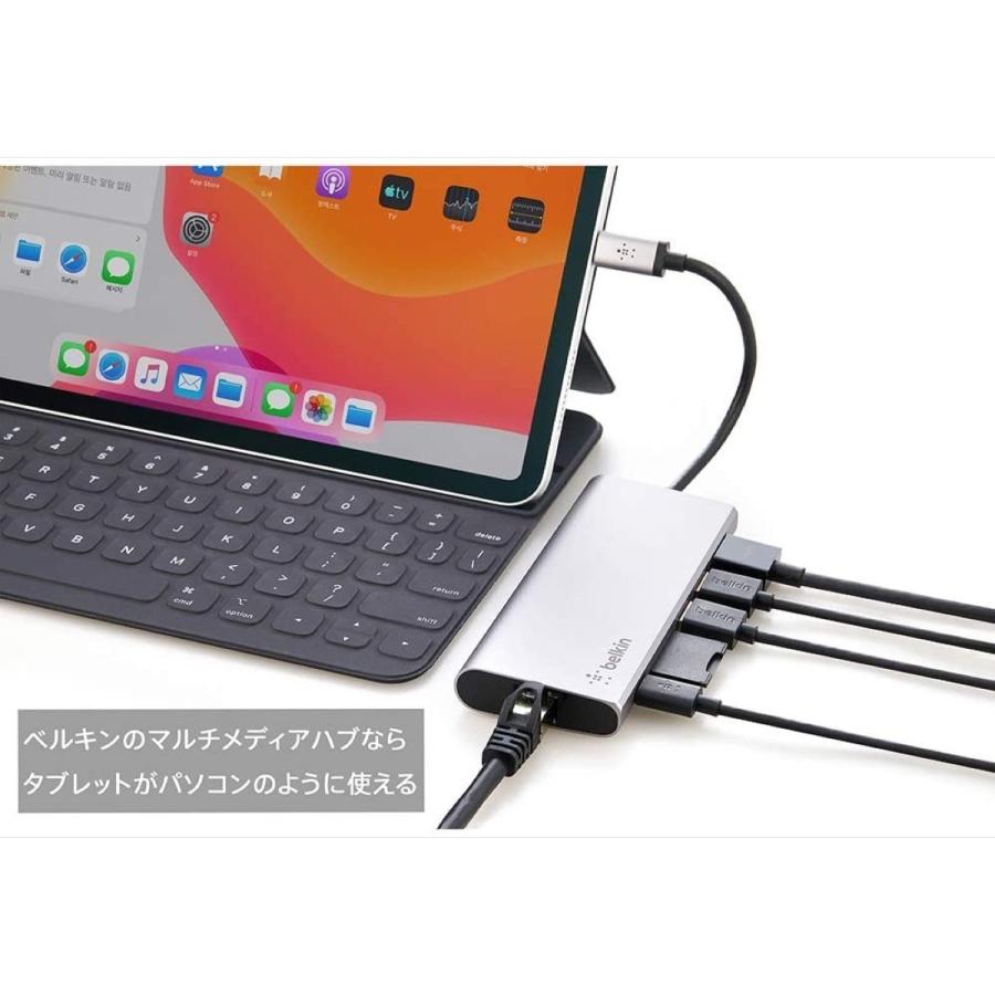 新品未開封 Belkin ベルキン F4U092btSGY USB-C ハブ Belkin（ベルキン） USB-C マルチメディアハブ｜F4U092btSGY