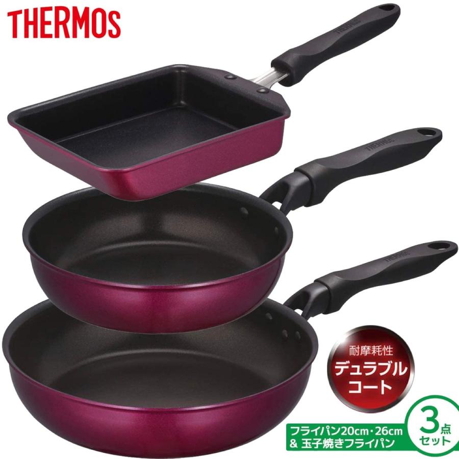 THERMOS（サーモス） THERMOS KFF-SET3-A R フライパン 3点セット 玉子