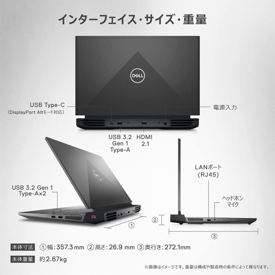 DELL Dell NG9F5A-CHLDG G15 5520 12th Gen Core i7-12700H ゲーミング 