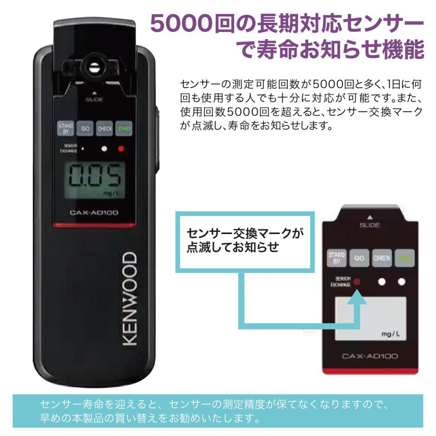 KENWOOD Kシリーズ アルコール検知器協議会認定品 アルコール