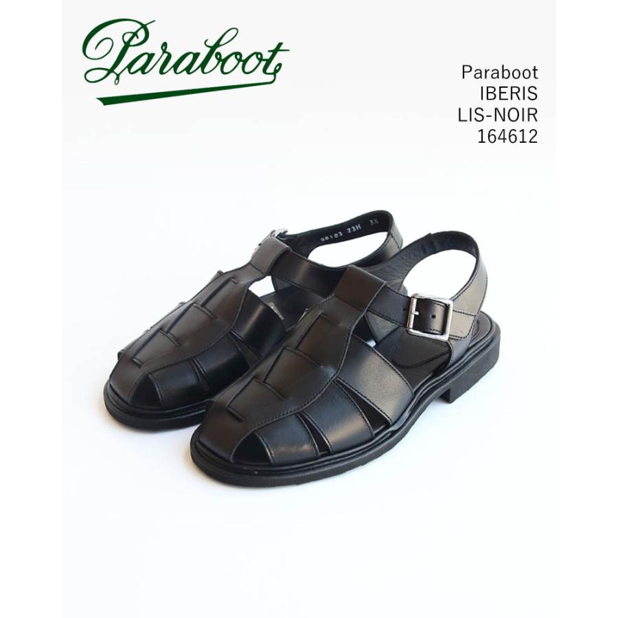 パラブーツ　グルカサンダル　イベリス　ブラック　レディース　UK3 Paraboot（パラブーツ） イベリス レディース グルカサンダル レザー