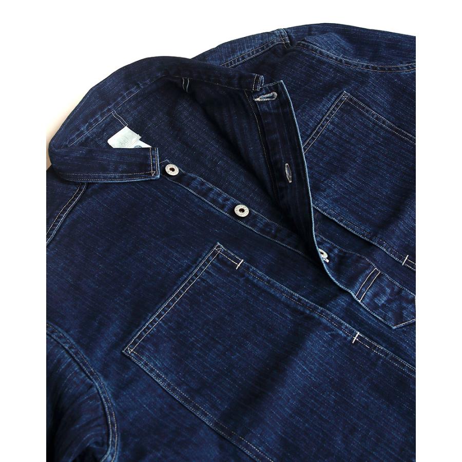 最終　半額以下！post overalls ブラックヘリンボーン　アーミーシャツ POST O'ALLS（ポストオーバーオールズ） #1204-HBI ARMY Shirt