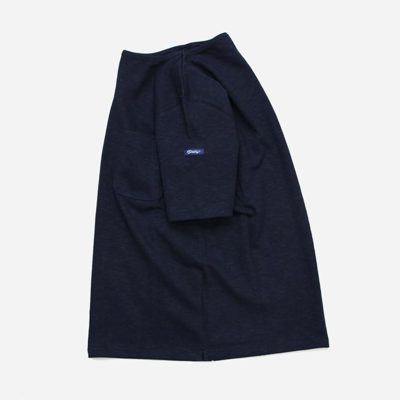 ティージーオーセンティッククラシック Tieasy Authentic Classic te001SSPK HDCS POCKET S/S BASQUE SHIRT DK.NAVY｜fill-store｜03